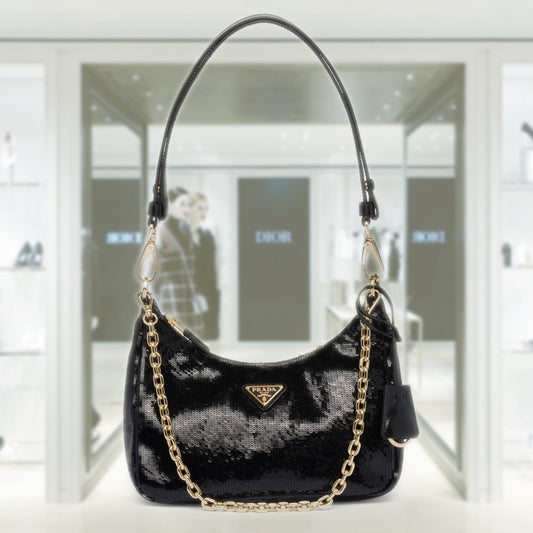 Prada Re-Edition Re-Nylon and sequin mini-bag