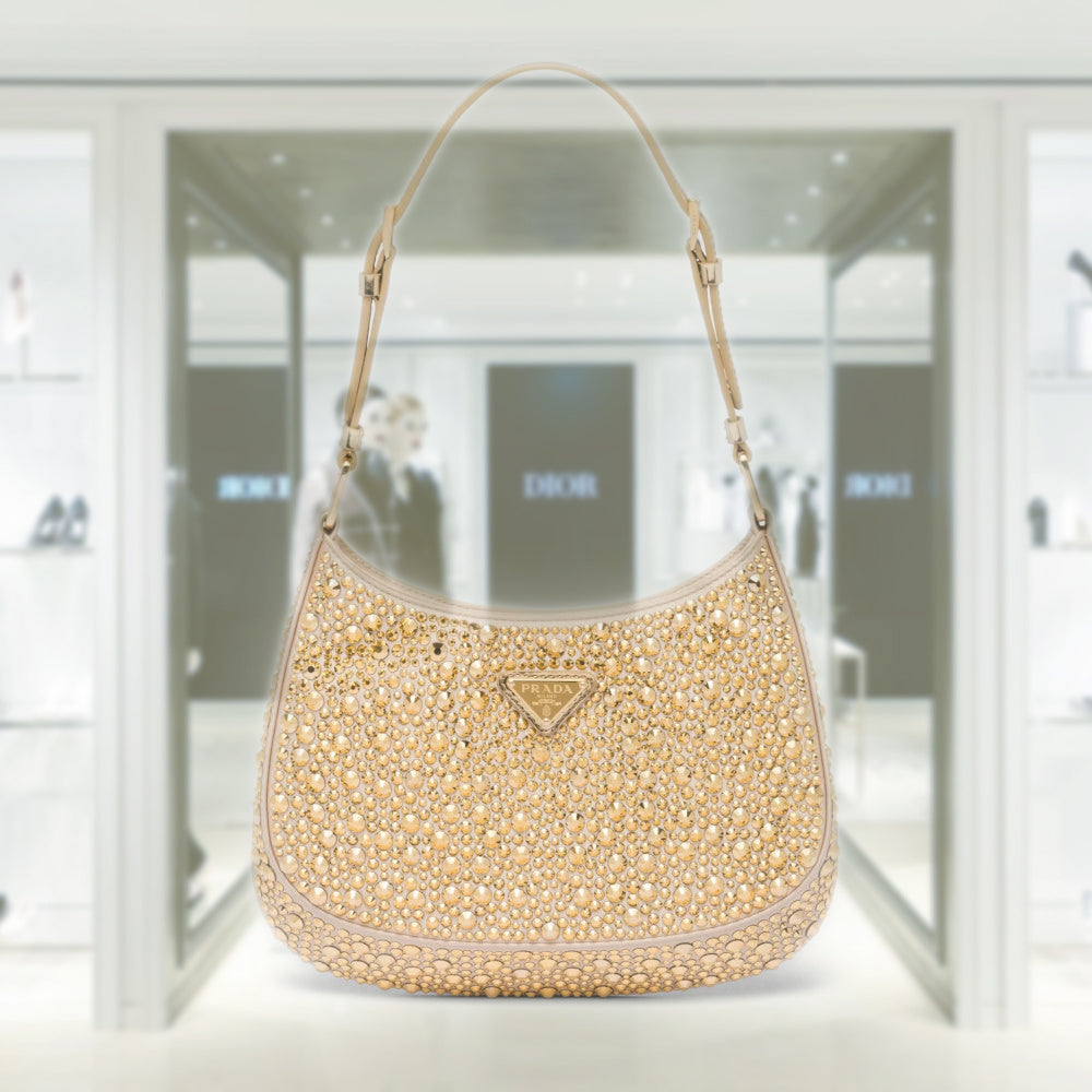 Prada Cleo satin bag with crystals