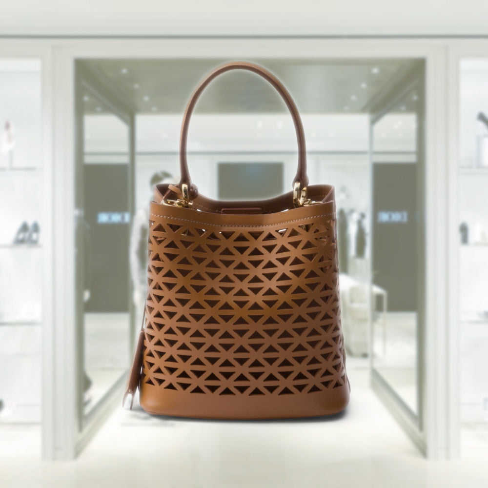 Prada Panier leather mini-bag with cut-out motif