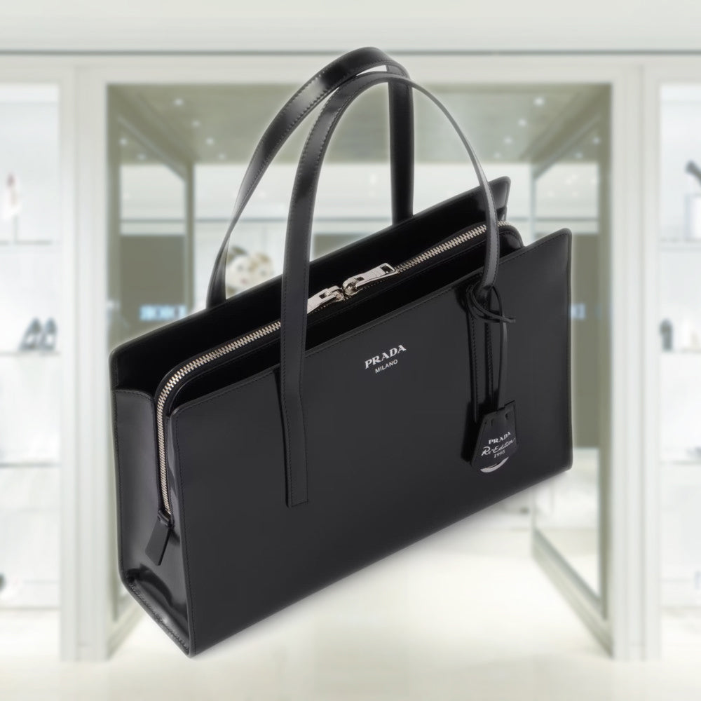 Prada Re-Edition 1995 brushed-leather medium handbag