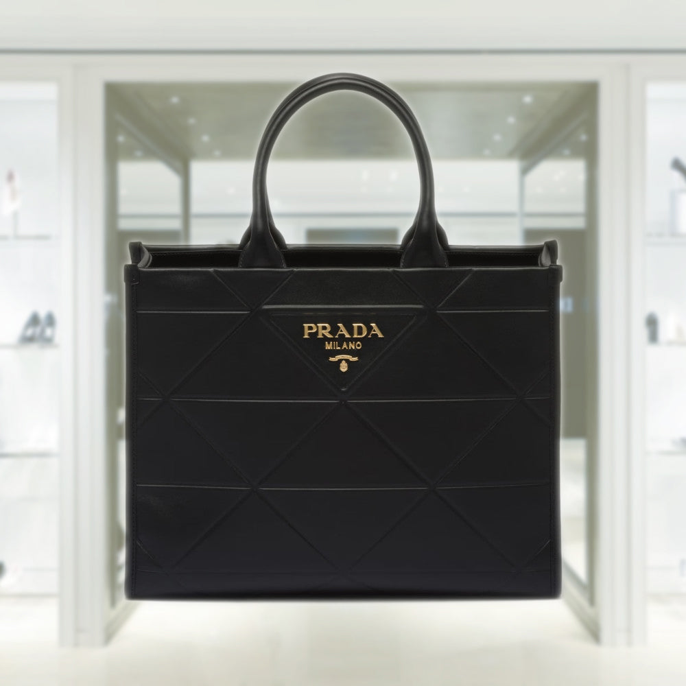 Medium leather Prada Symbole bag with topstitching