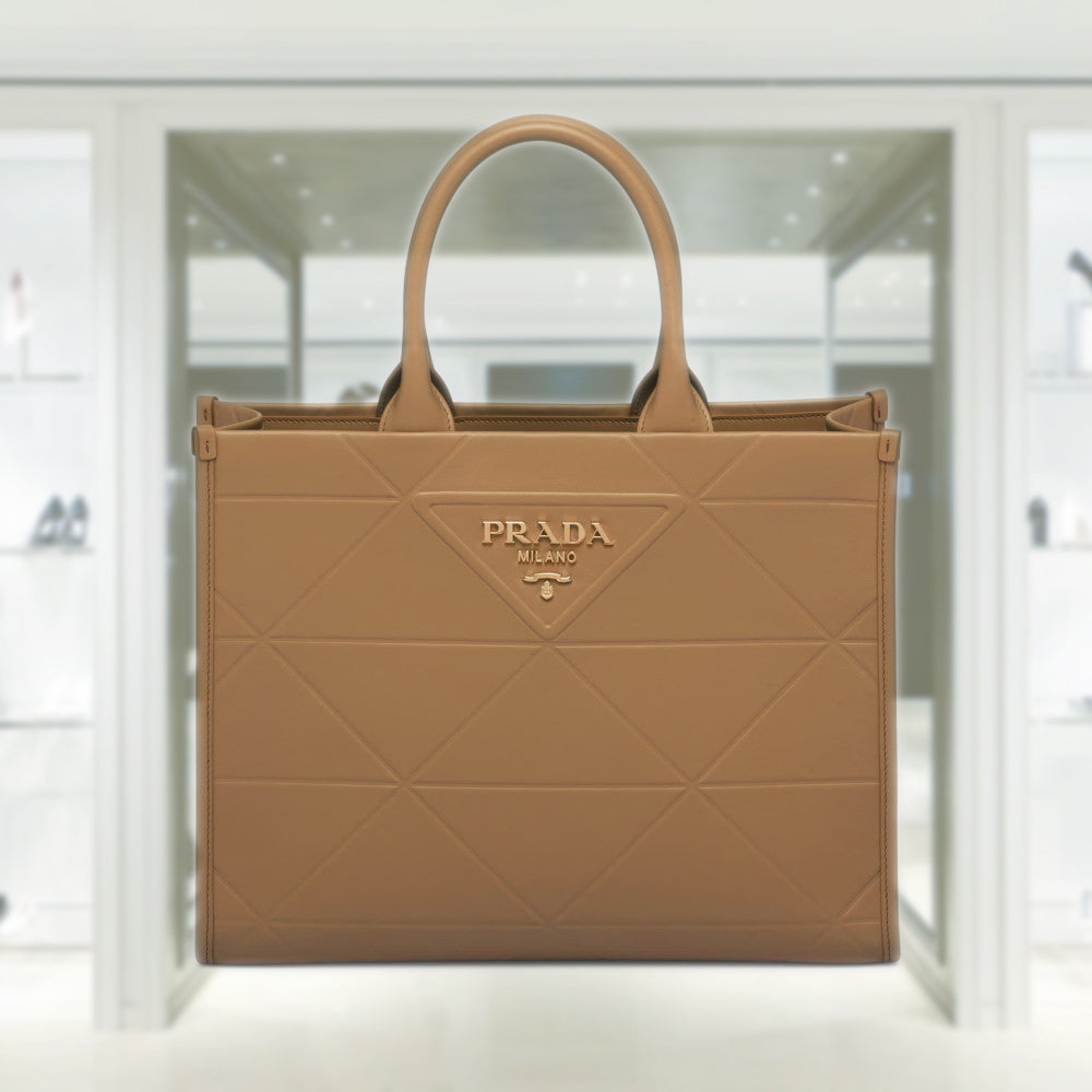 Medium leather Prada Symbole bag with topstitching