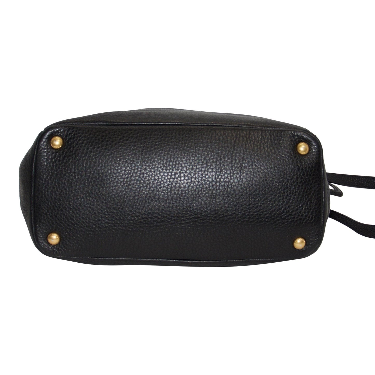 Prada Black Vitello Daino Side Pocket Hobo