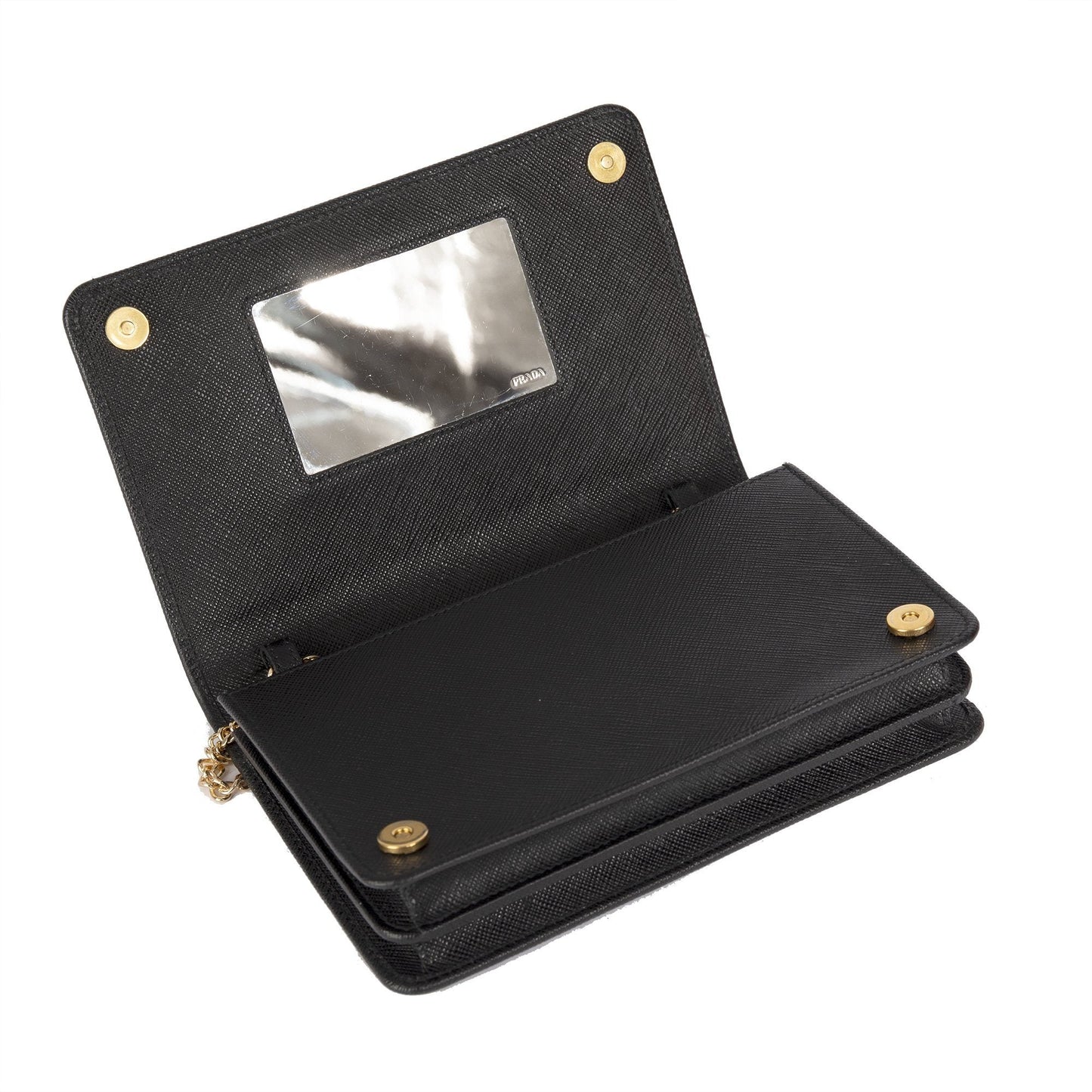 Prada Saffiano Lux Wallet on Chain