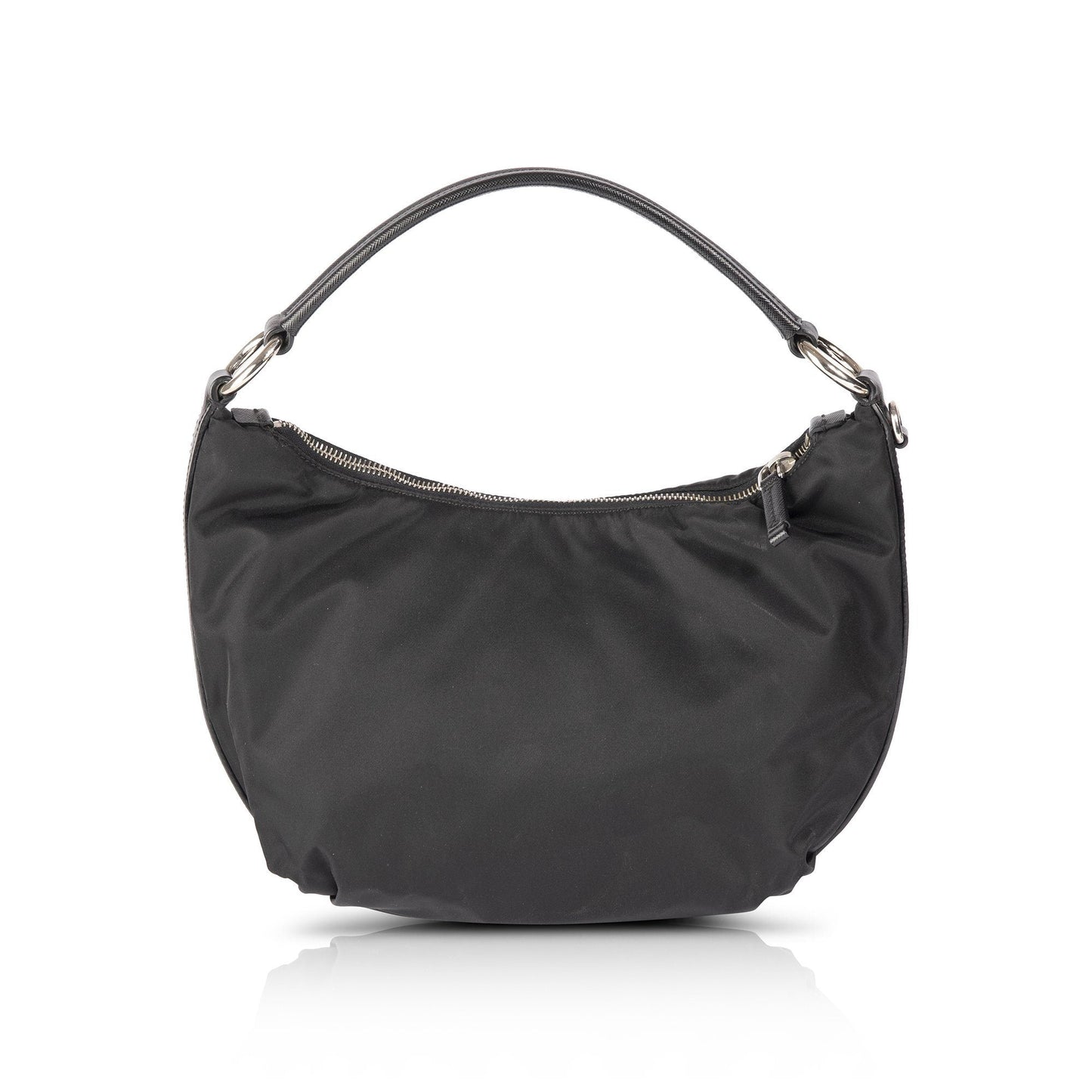 Prada Saffiano-Trimmed Tessuto Nylon Hobo