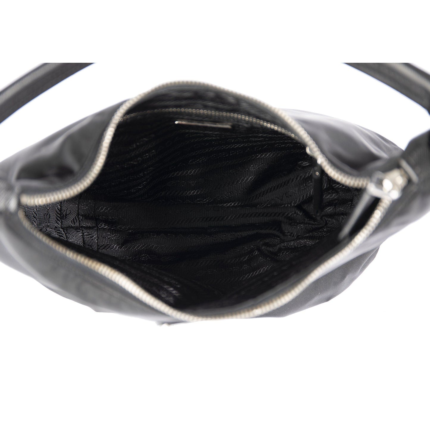 Prada Saffiano-Trimmed Tessuto Nylon Hobo