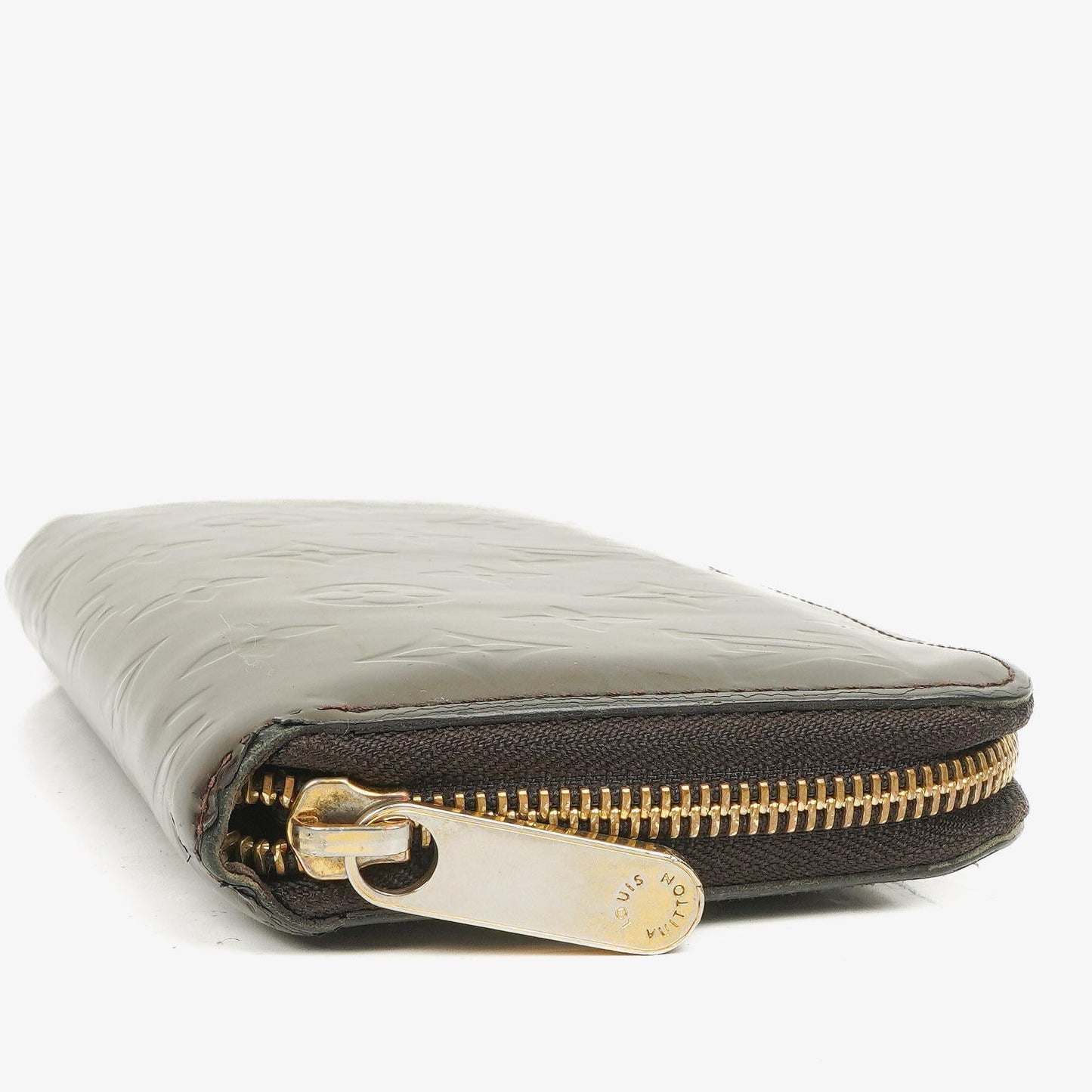 Louis Vuitton Vernis Olive Green Zippy Wallet