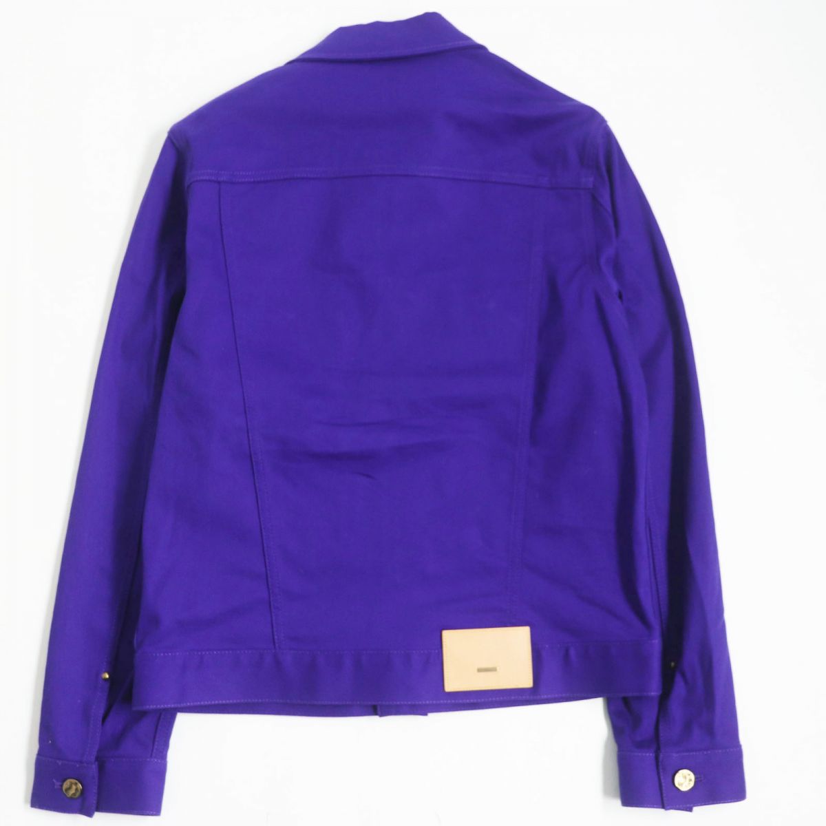 LOUIS VUITTON Denim Jacket Outer: 98% cotton, Outer: 2% polyurethane, Lining: 100% cotton, Part: leather blue mens 44