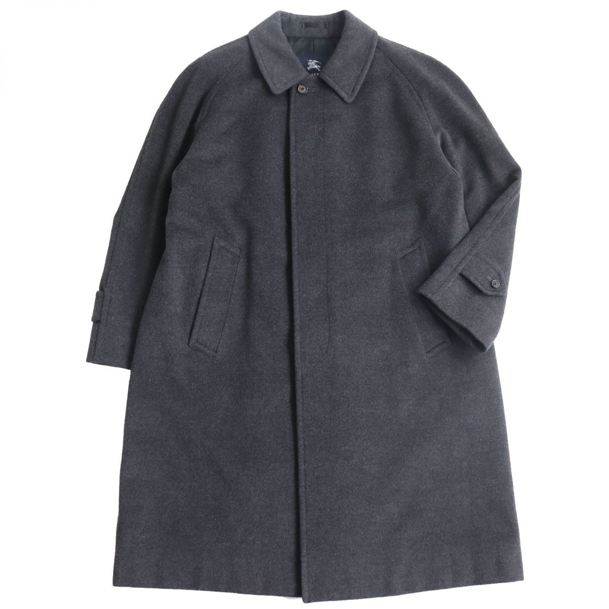 BURBERRY Stainless collar coat Outer: 40% wool, Outer: 30% cashmere, Outer: 30% angora, Lining: 100% polyester gray mens