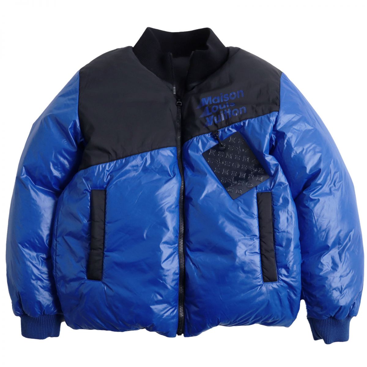 LOUIS VUITTON Blouson Outer: 100% nylon, Lining: 100% nylon, Filling: 90% down, Filling: 10% feather, Part: 100% polyester INDIGO LAVE mens 44