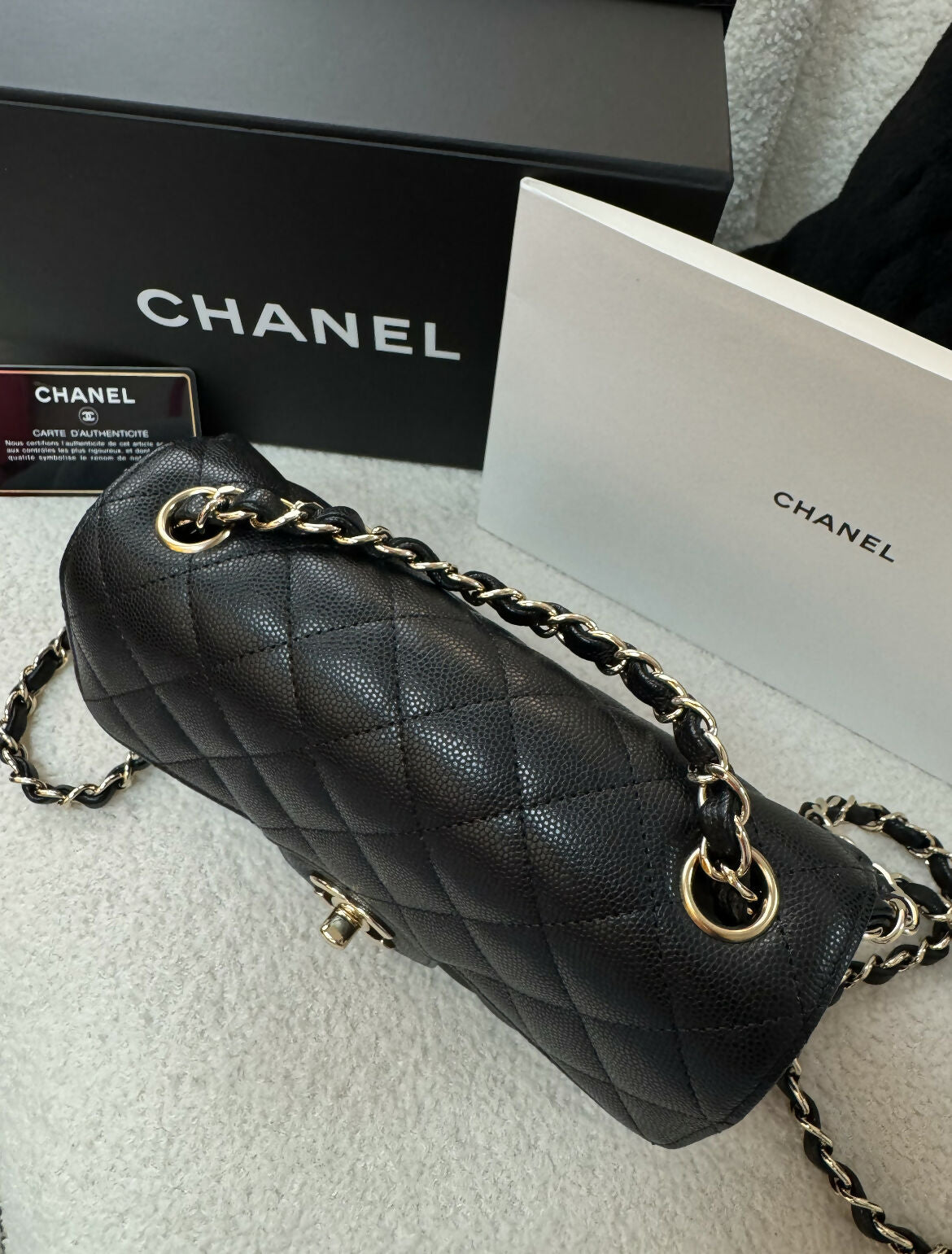 Chanel(17)Small Classic Flap Caviar Bag