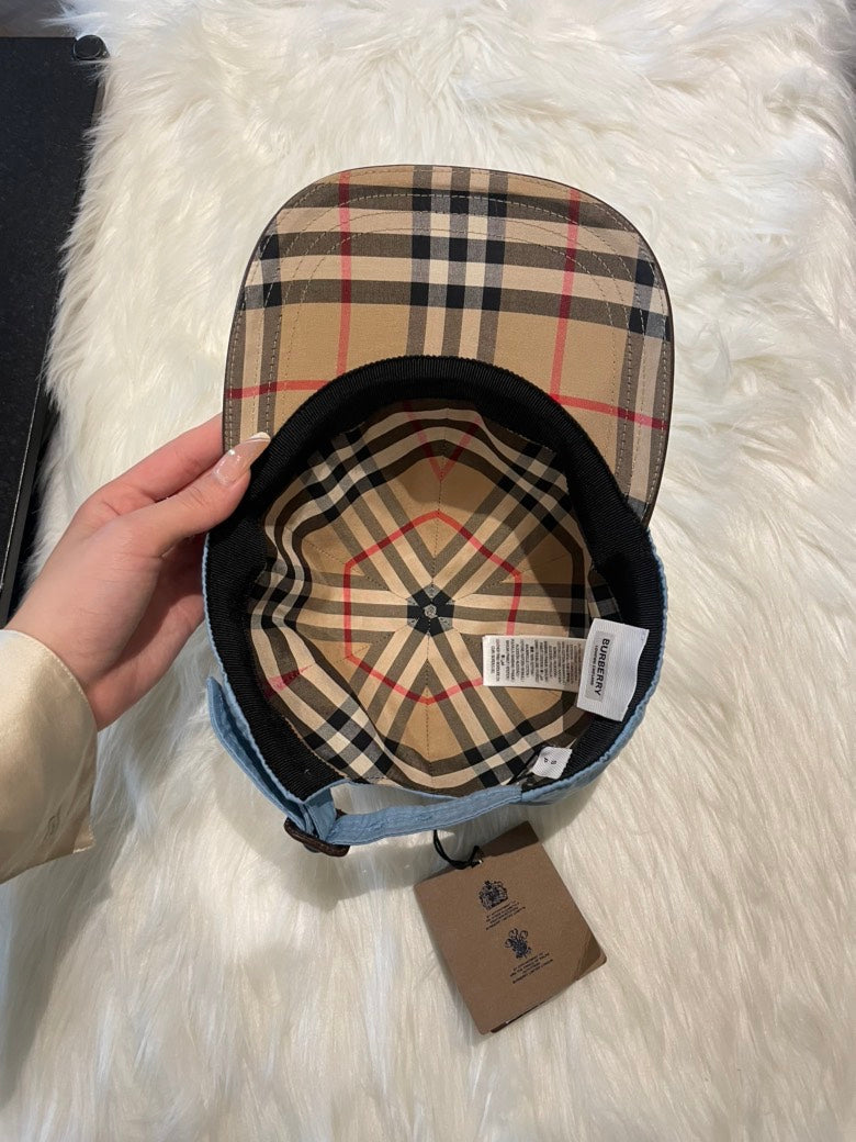 Luxury Burberry MH Heritage Cool Denim Blue Cap