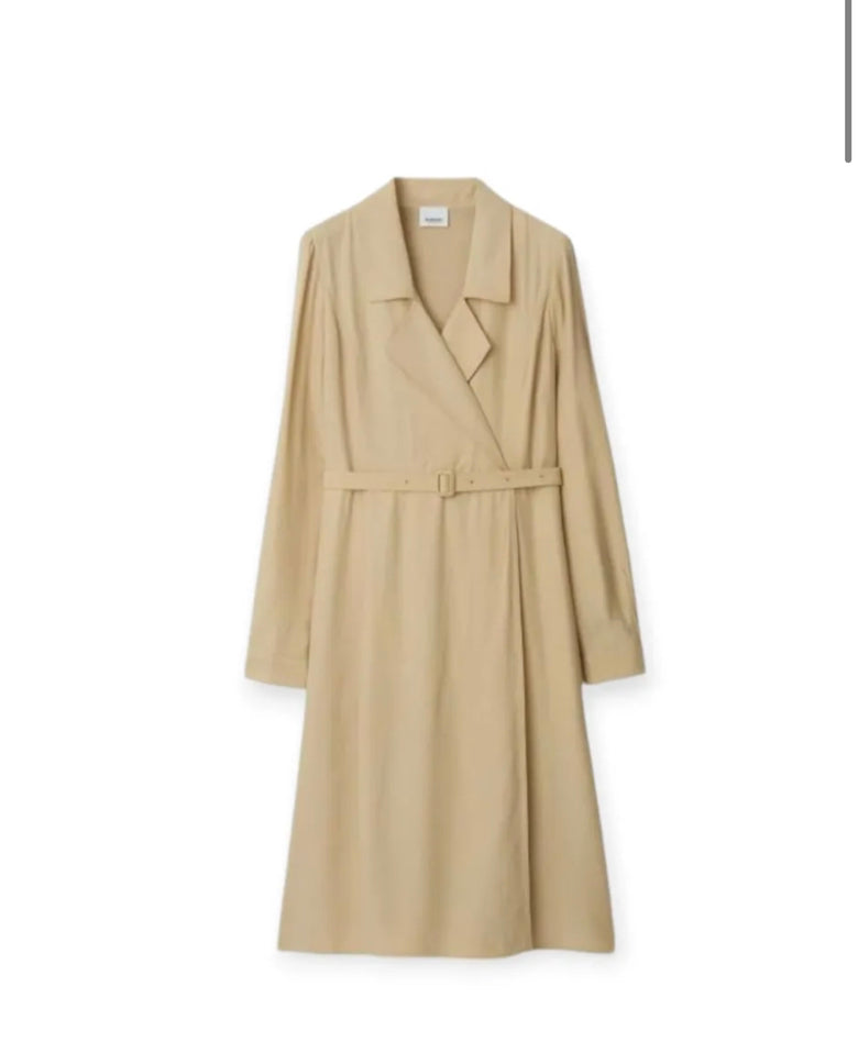 Luxury Burberry Alverley Trench Dress Beige