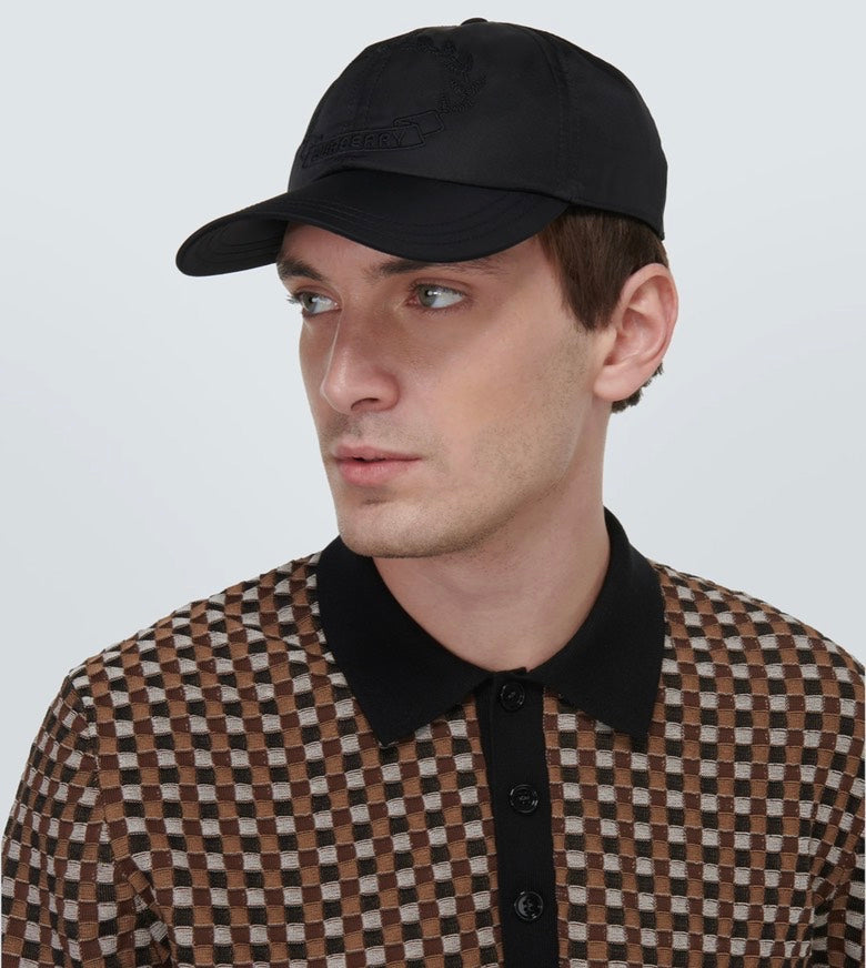 Luxury Burberry MH Ghost EKD Baseball Cap Black Hat
