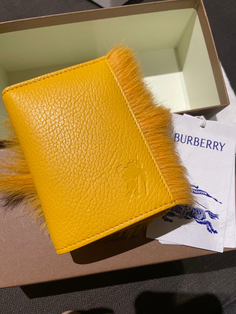Luxury Burberry LS Compact Wallet Mimosa – Fur Wallet