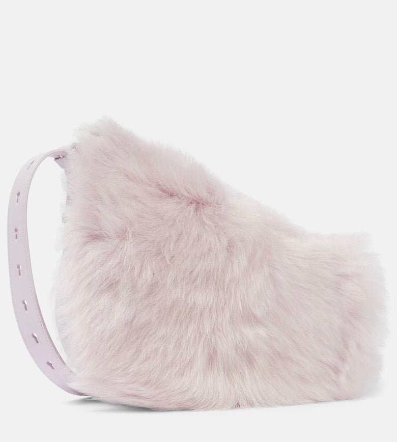 Luxury Burberry LL MD Knight Bag Lavender Shoulder Bag