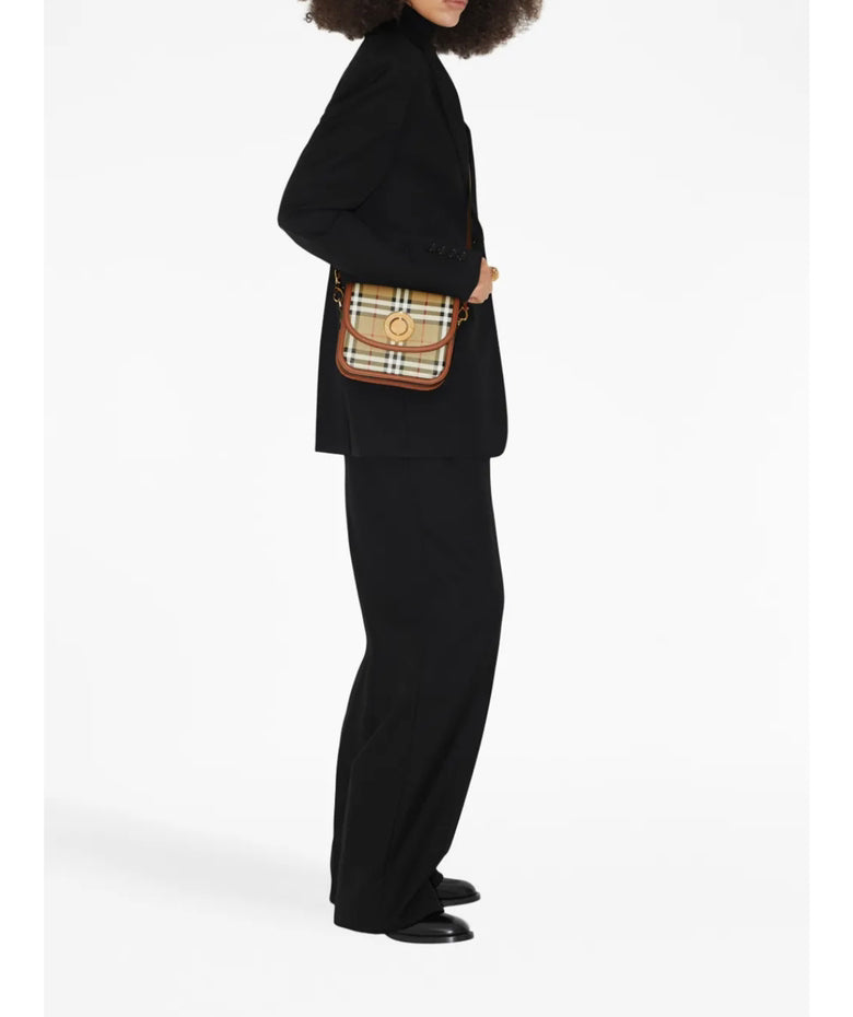 Luxury Burberry small Elizabeth check-pattern crossbody bag