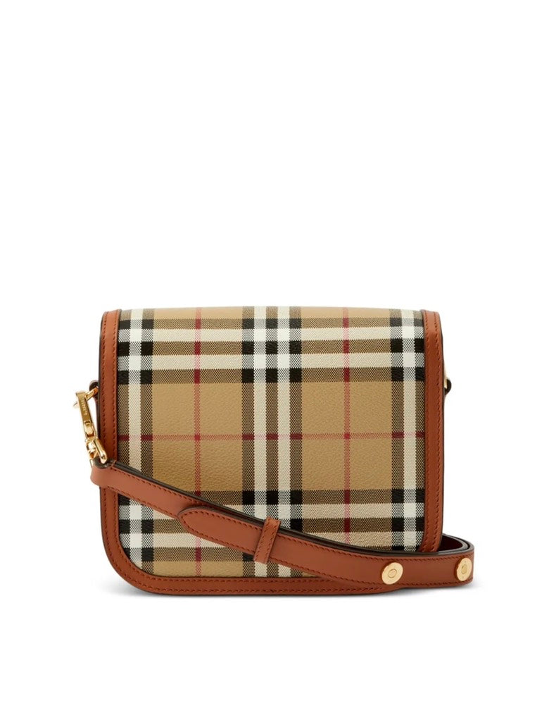 Luxury Burberry small Elizabeth check-pattern crossbody bag