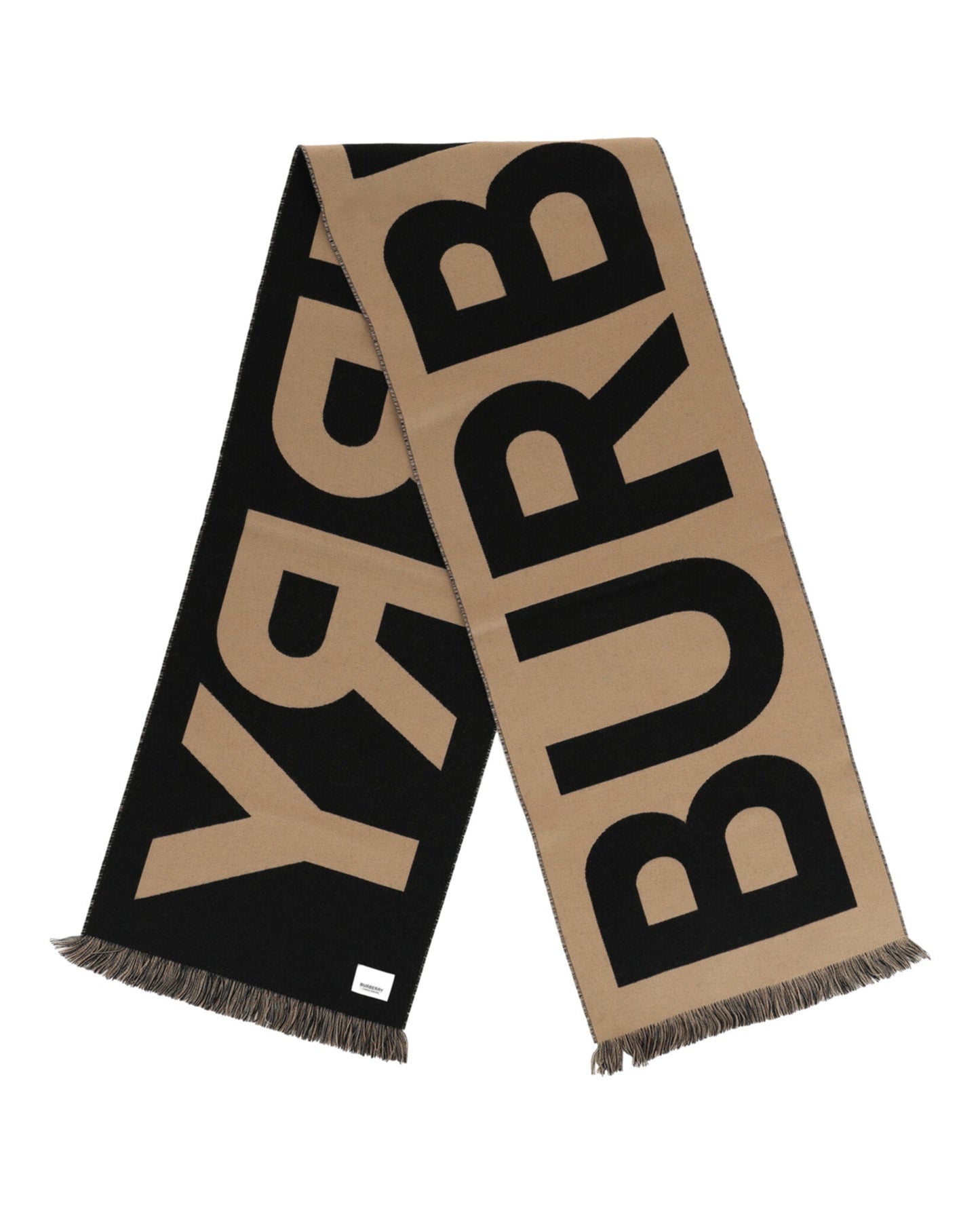 Luxury Burberry Logo Wool Scarf Womens 8057147