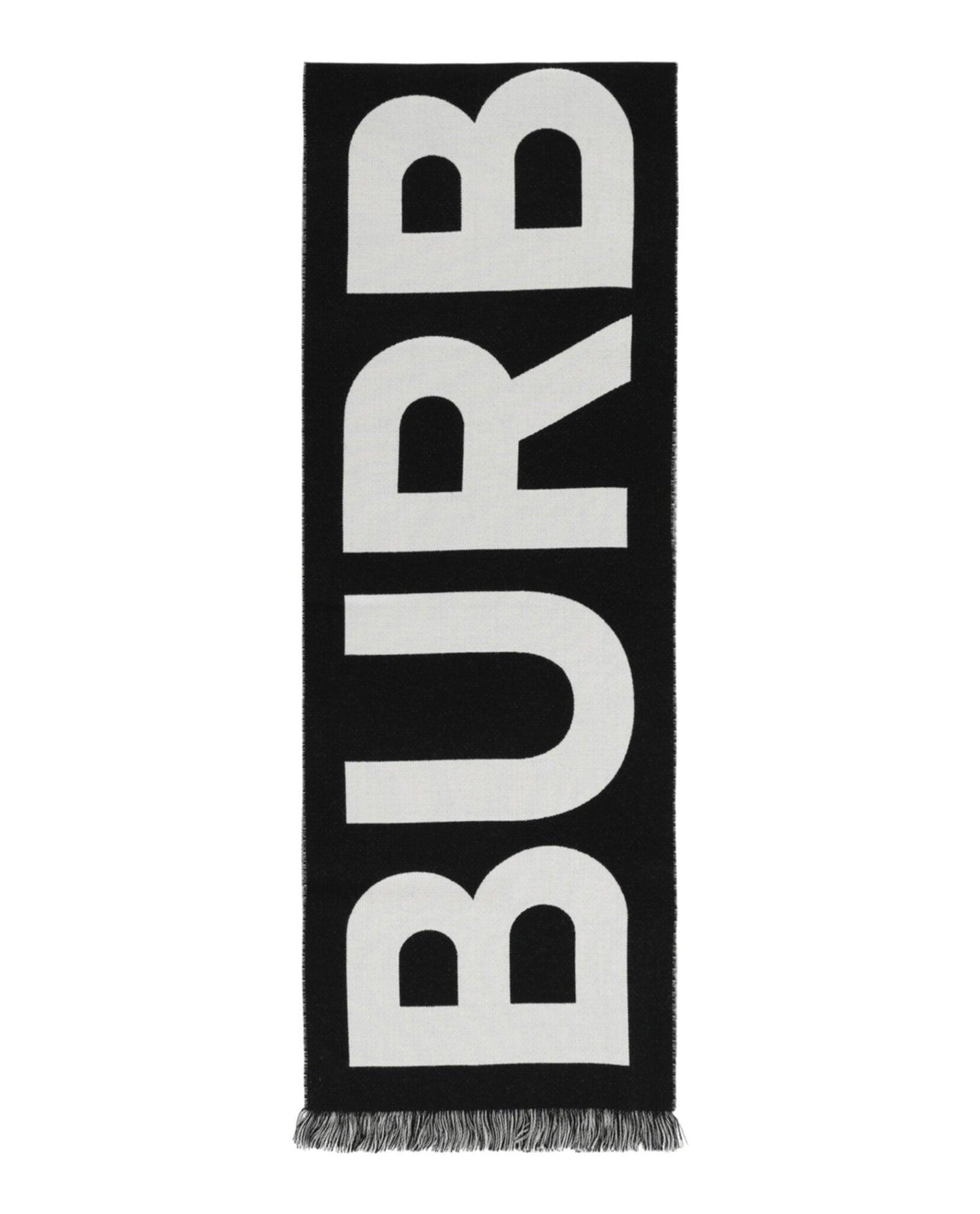 Luxury Burberry Logo Wool Scarf Womens 8054214