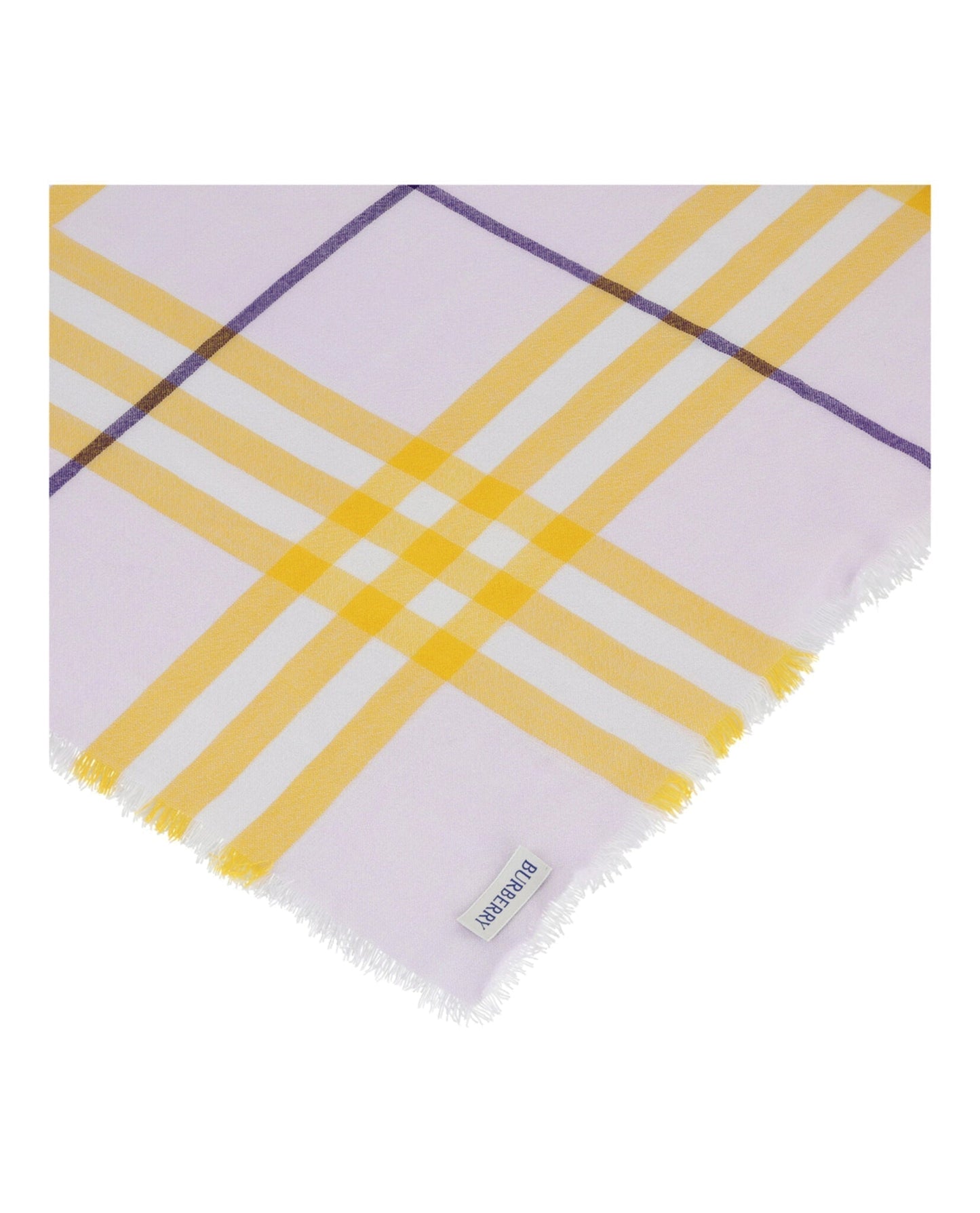 Luxury Burberry Checked Wool Scarf Womens 8079704