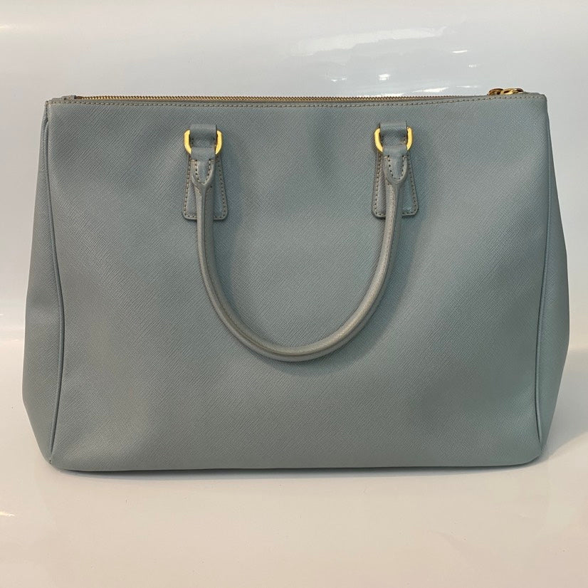 Prada Saffiano Cuir Medium Grey Tote Bag