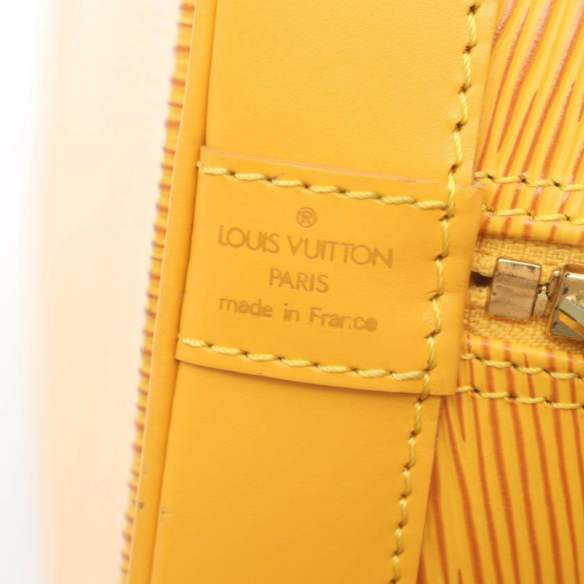 Louis Vuitton Alma Epi Tassil Yellow Leather HandBag