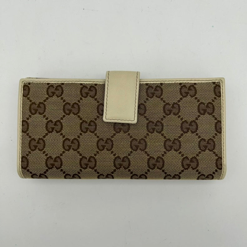 Gucci Monogram Leather Canvas Shoulder Bag