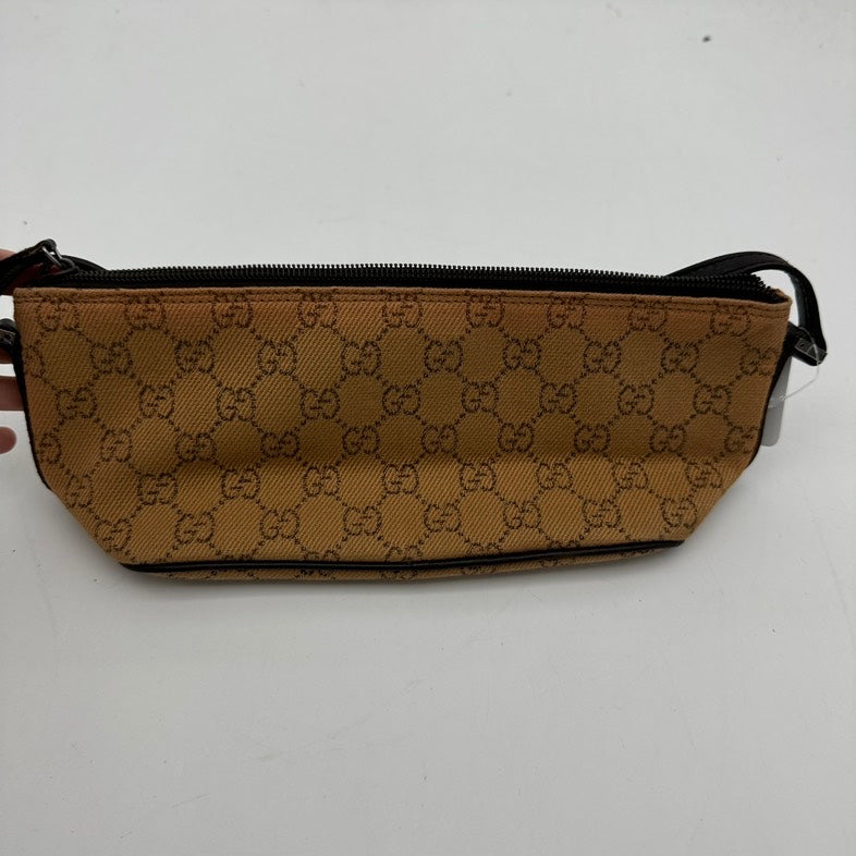 Gucci Monogram Leather Canvas Shoulder Bag