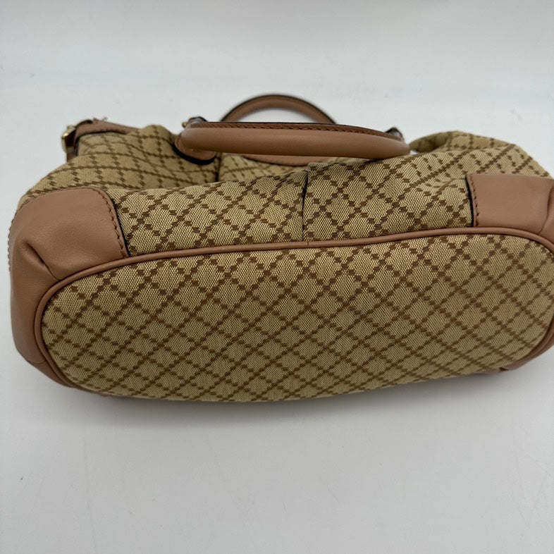 Gucci Leather Canvas Shoulder Bag