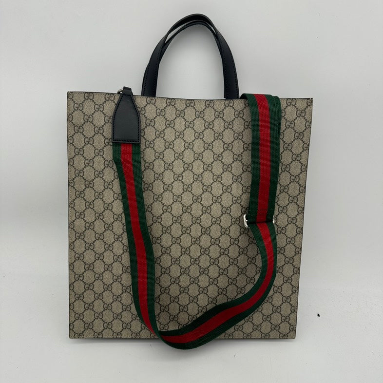 Gucci Leather Canvas Tote