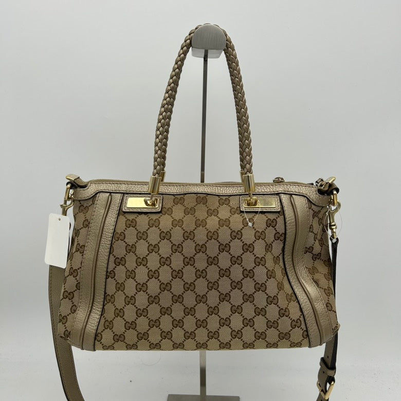 Gucci Leather Canvas Tote
