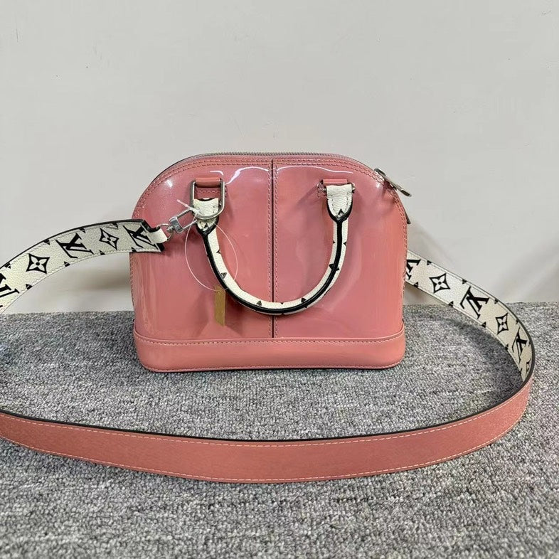 Louis Vuitton Alma Pink Patent Leather Crossbody Bag Mini
