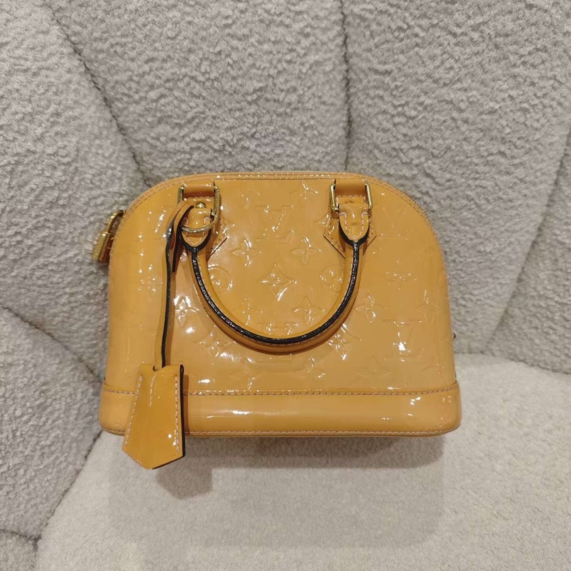 Louis Vuitton Alma Vernis Monogram BB Beige HandBag