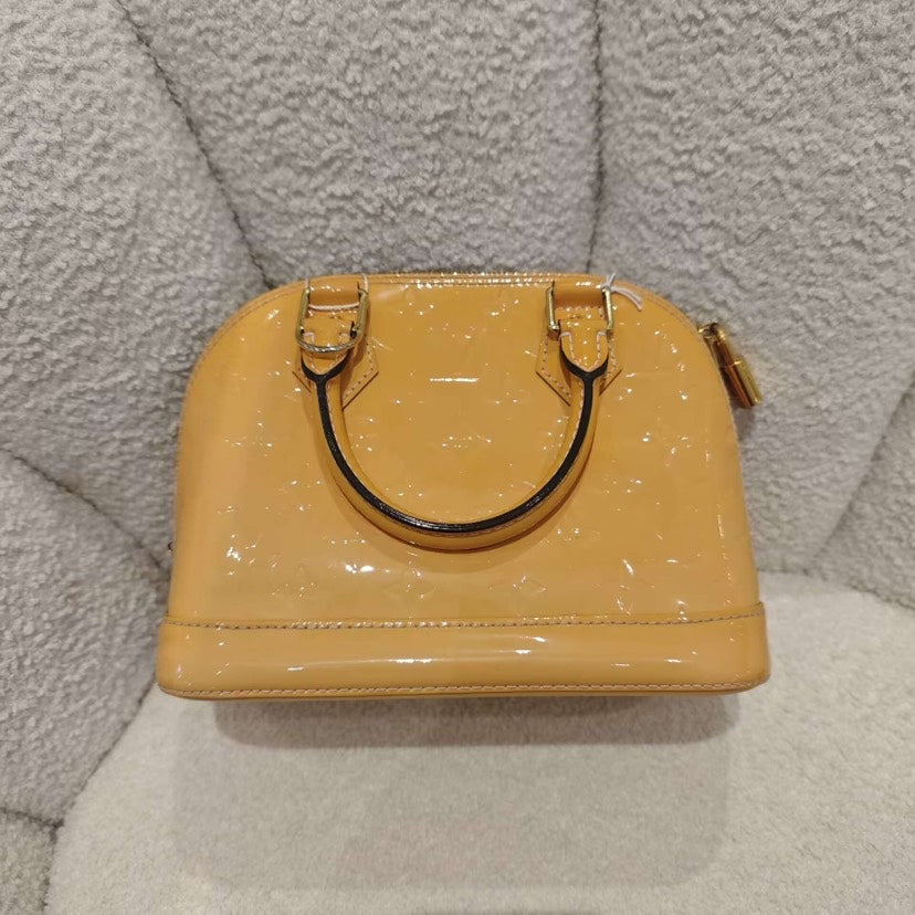 Louis Vuitton Alma Vernis Monogram BB Beige HandBag