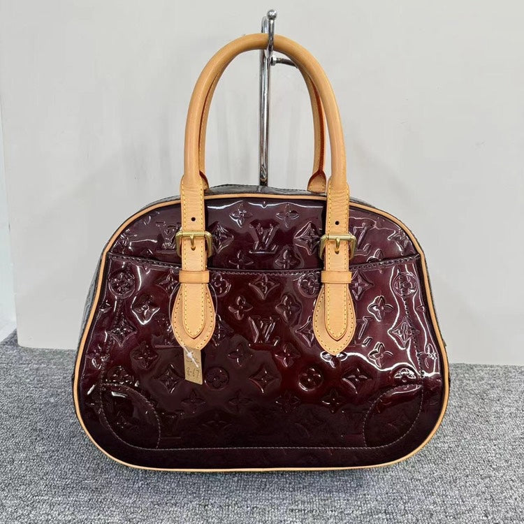 Louis Vuitton Amarante Patent Leather Alma PM Bag