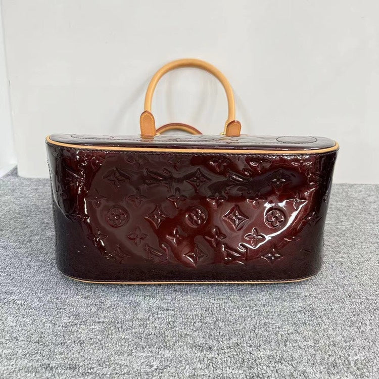 Louis Vuitton Amarante Patent Leather Alma PM Bag