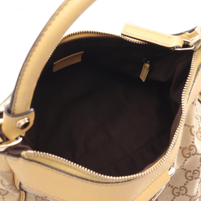 Gucci Lou Monogram Leather Canvas Shoulder Bag