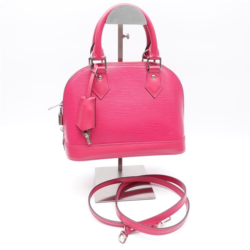 Louis Vuitton Alma BB Rose Pink EPI Leather Shoulder Bag