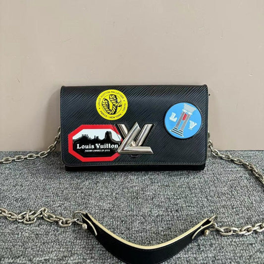 Louis Vuitton Twist WOC Black Epi Leather Chain Wallet