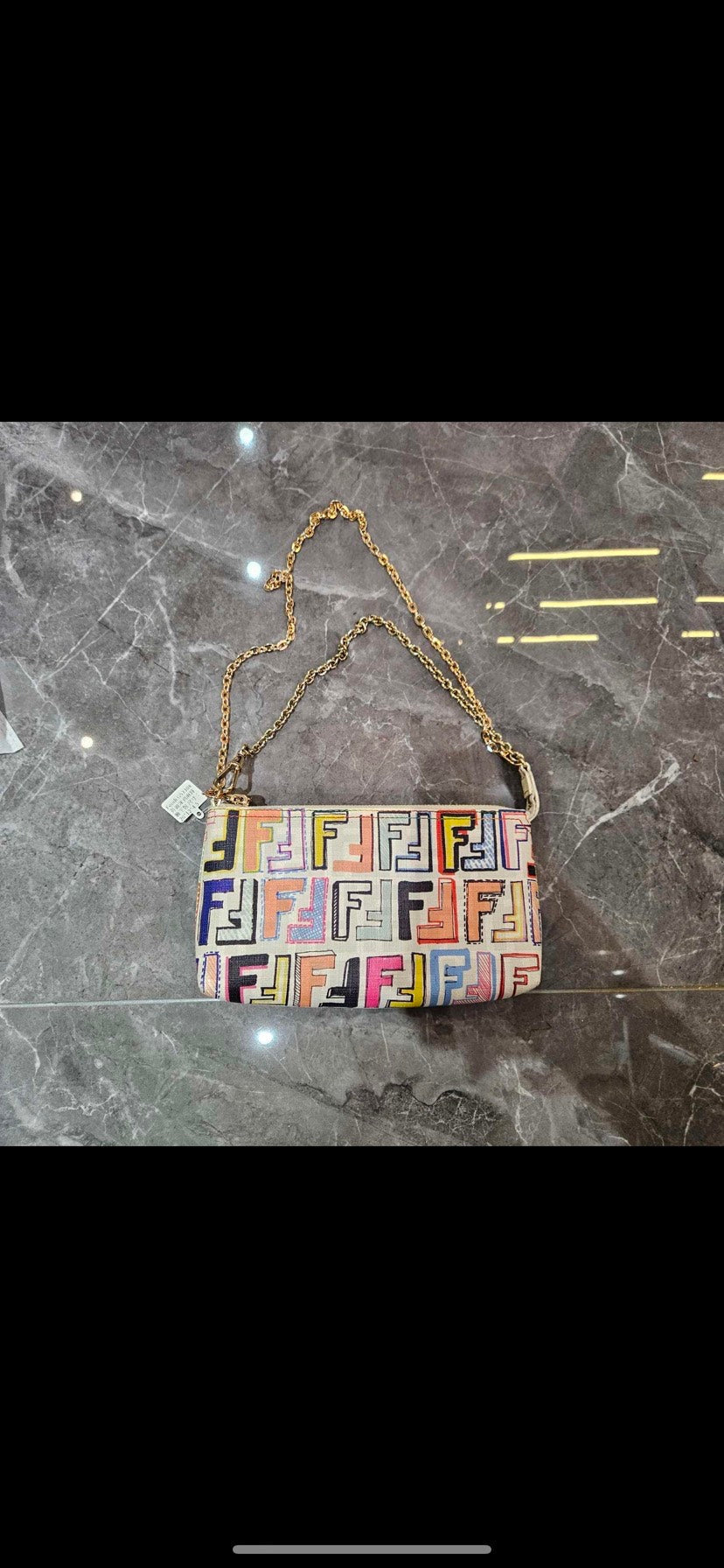 Fendi Multicolor Canvas Hobo Bag Medium Size