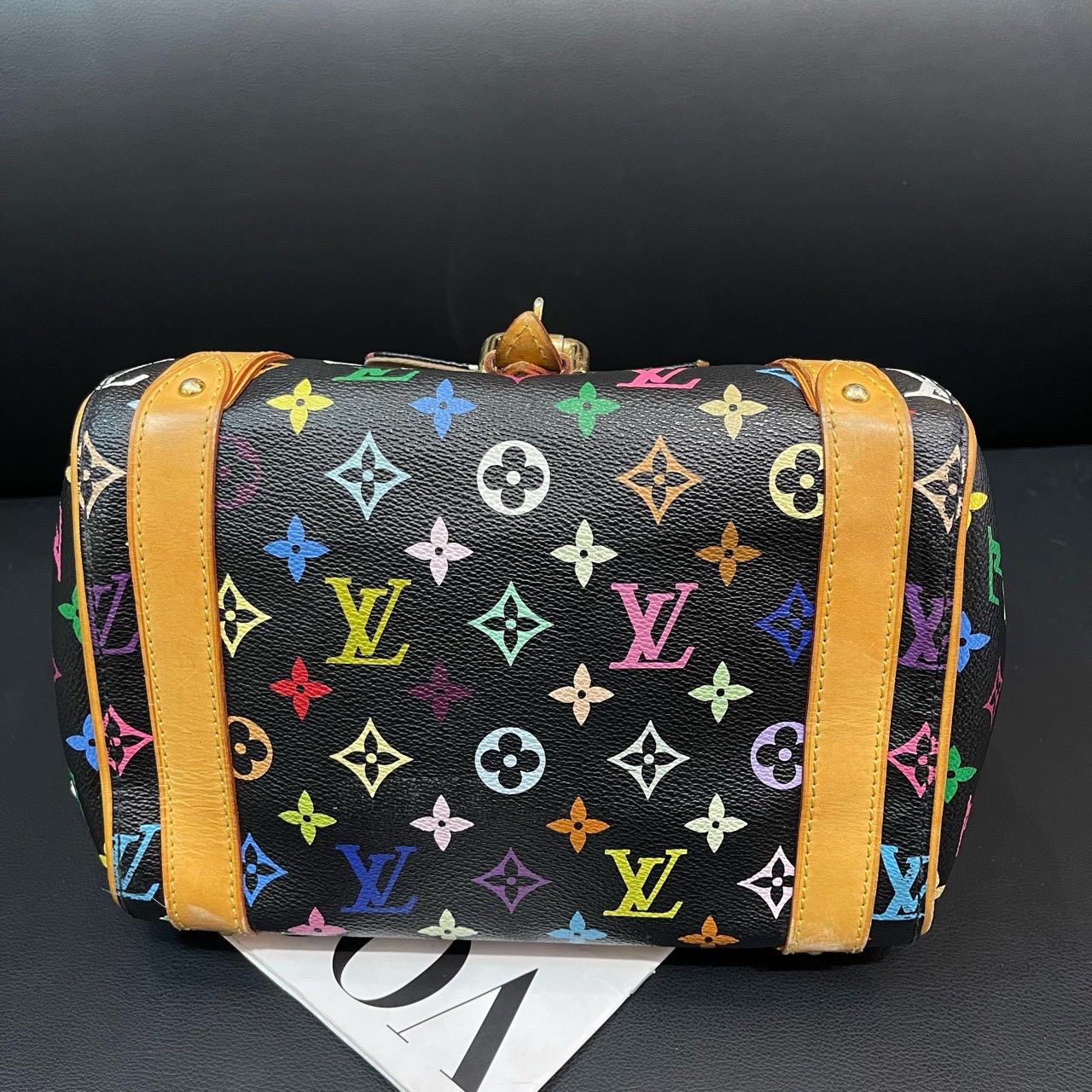 Louis Vuitton Multicolor Monogram Black Canvas Bag Medium