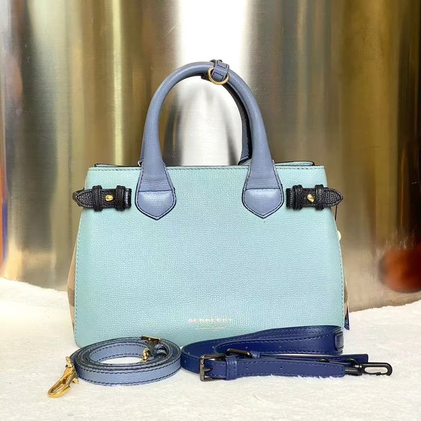 Luxury Burberry Banner Blue Tote Bag