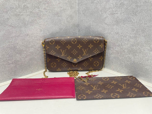 Louis Vuitton Pochette Felicie Brown Clutch
