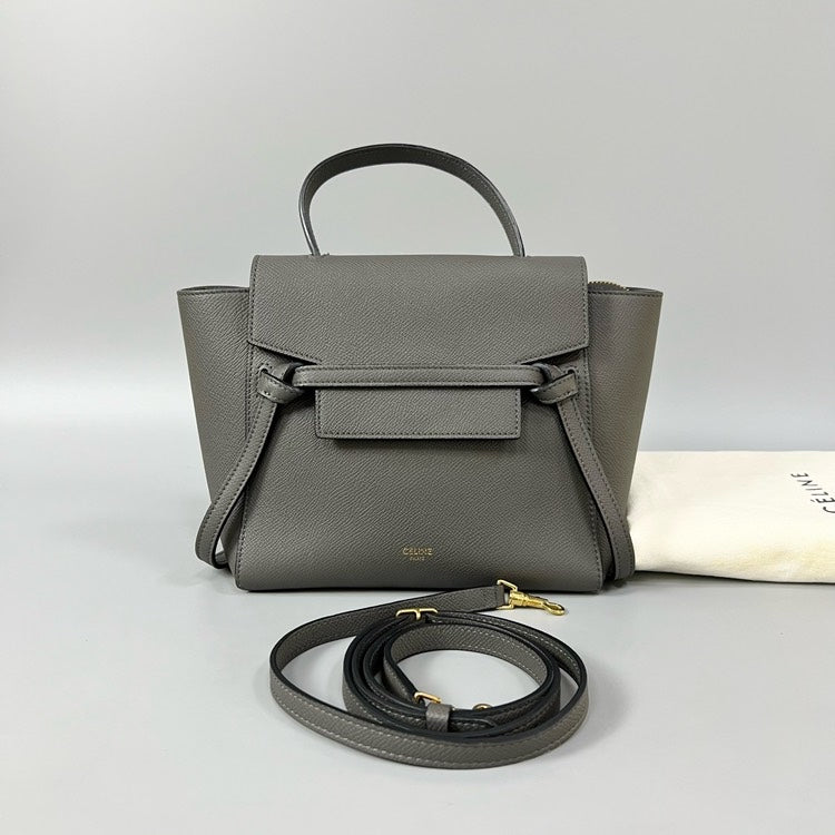 Luxury CELINE Belt Bag Nano Gray