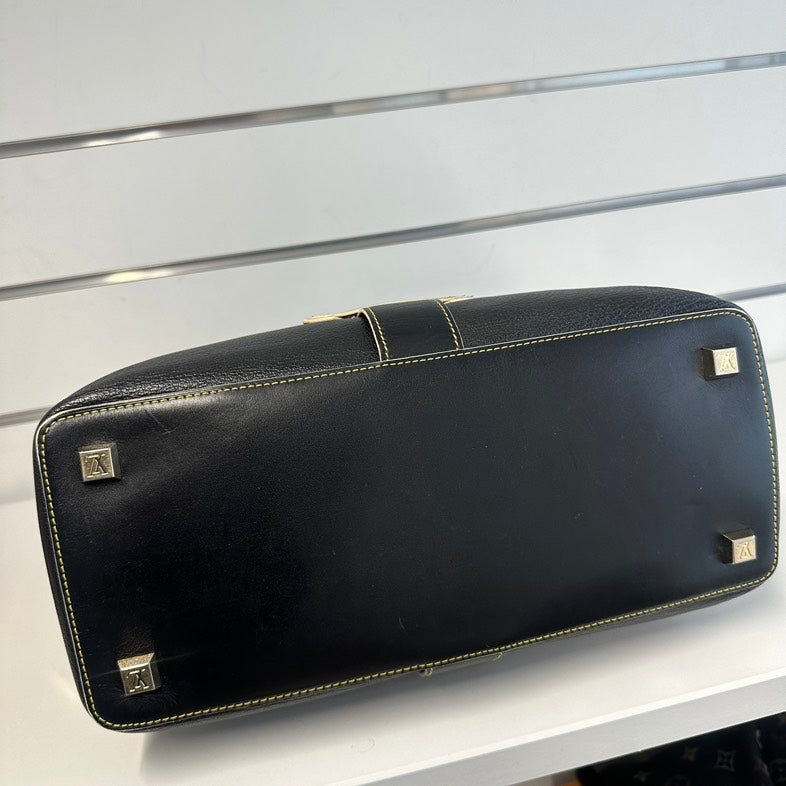 Louis Vuitton Suhali Lockit Black Leather Top Handle Bag