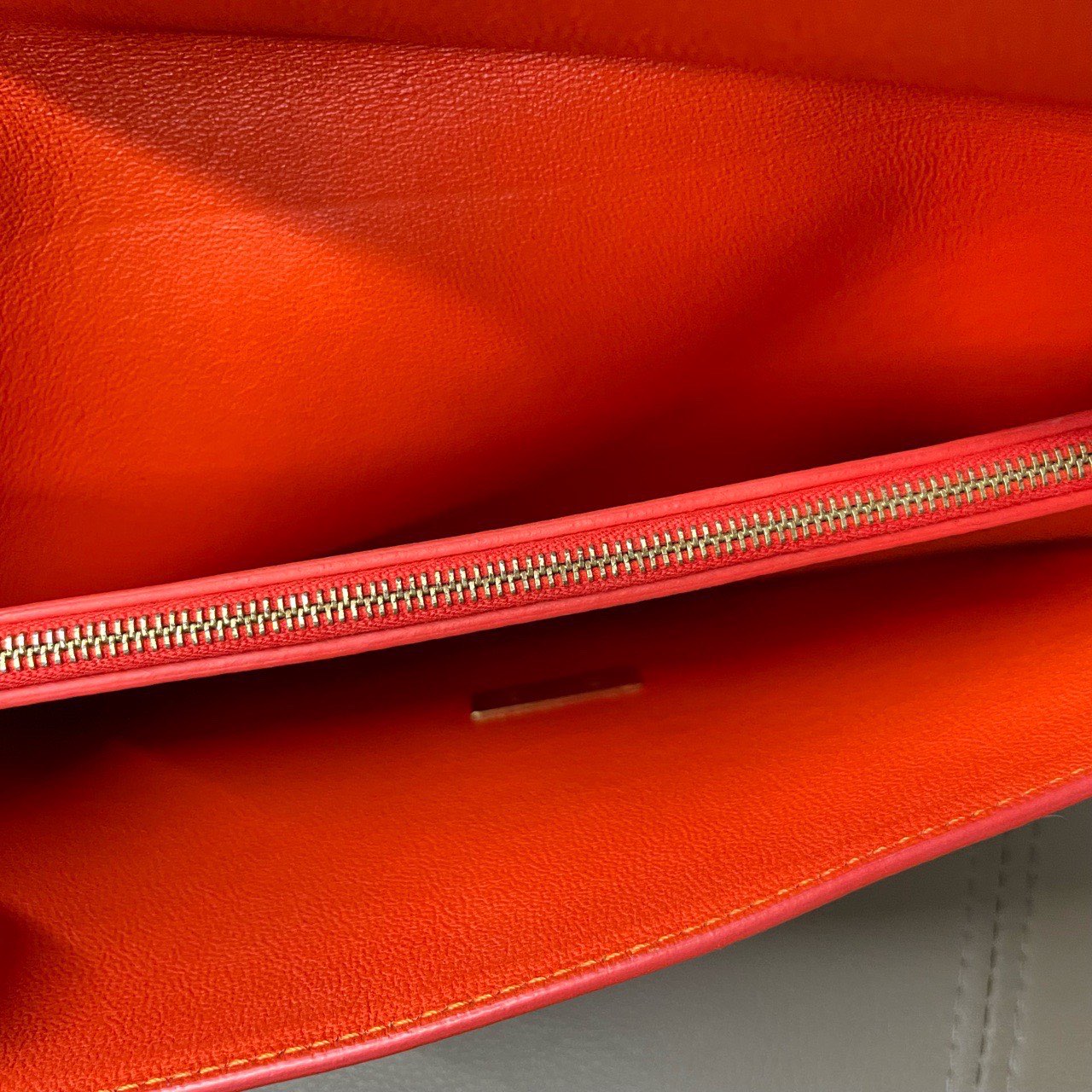 New  Luxury CELINE Clutch in Orange Canvas