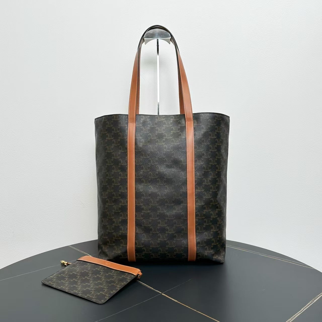 Luxury CELINE  Tote Bag in Brown Canvas - Vintage Designer Handbag