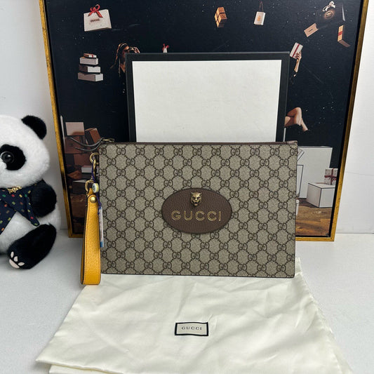 Gucci Ophidia GG Supreme Clutch Brown - Pre-loved Designer Bag 11804049