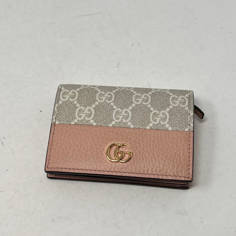 Gucci   Leather Wallet AF412 Beige & Pink Wallet